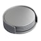 Dacasso Gray Leatherette 4 Coaster Set with Holder AG-4218 - alternate 1
